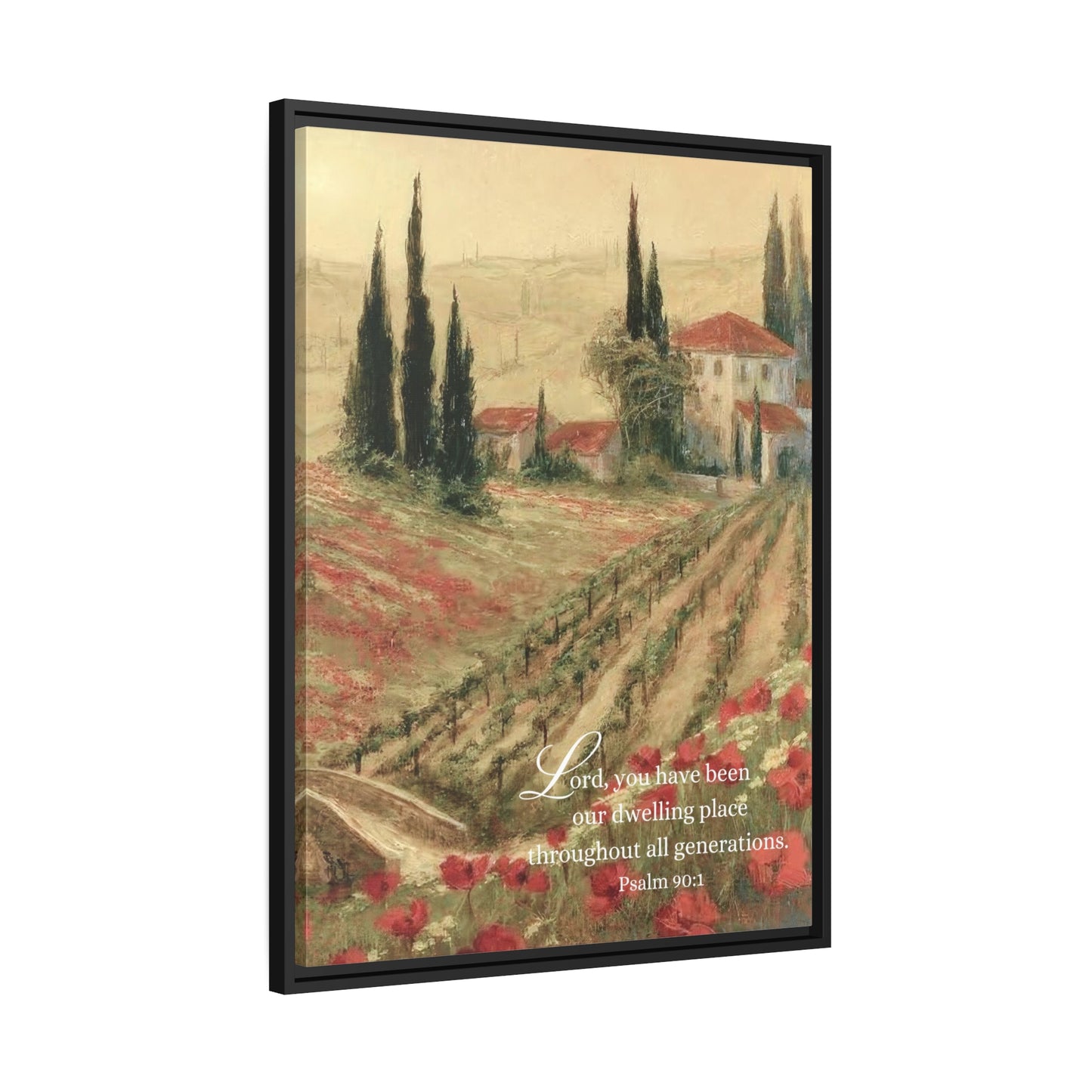 Psalm Scripture Canvas with Frame - Psalm 90 Lord | Tuscany Painting Print on Canvas