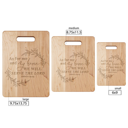 As For Me In My House - Maple Cutting Board
