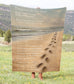 Footprints In The Sand Throw Blanket - Velveteen Plush Blanket