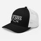 Hooked on Jesus Hat | Embroidered Trucker Style Cap, Fishing hat - Christian Cap with Embroidery