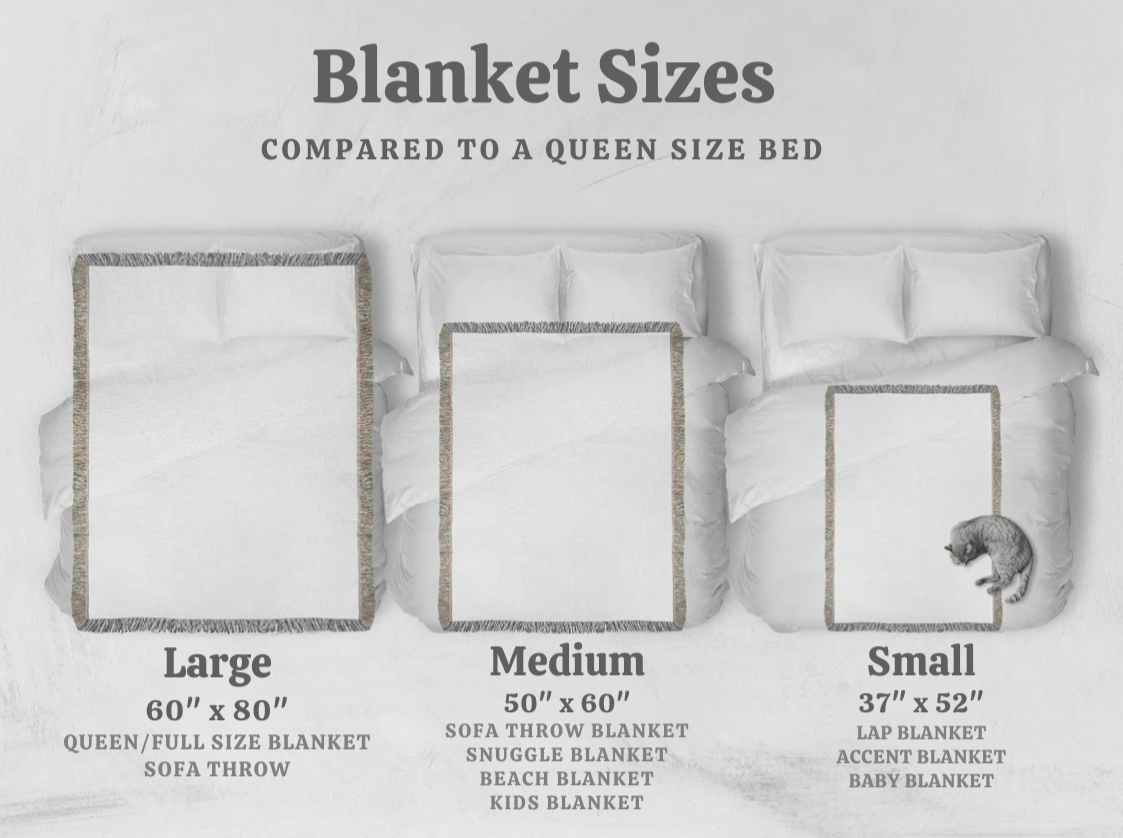 Tiger Blanket - Woven Blanket | Be Strong & Courageous - Cotton Throw Blanket