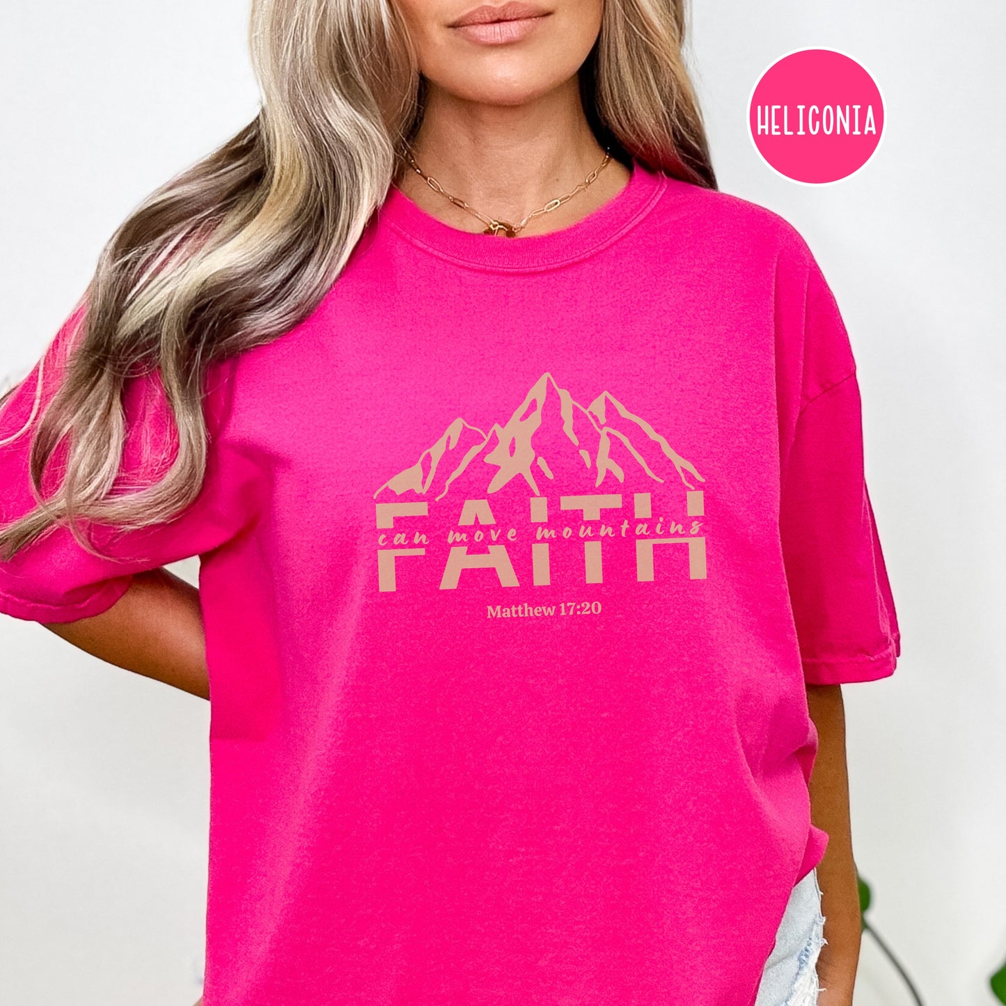 Faith Shirt - Faith Can Move Mountains | Matthew 17 Bible Verse Shirt, Christian T-shirt