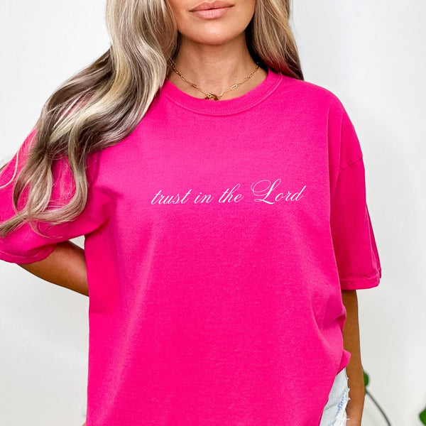 Trust in the Lord T-Shirt - Proverbs 3:5-6 | Bible Verse Shirt  - Printed on Comfort Colors Shirt Hover