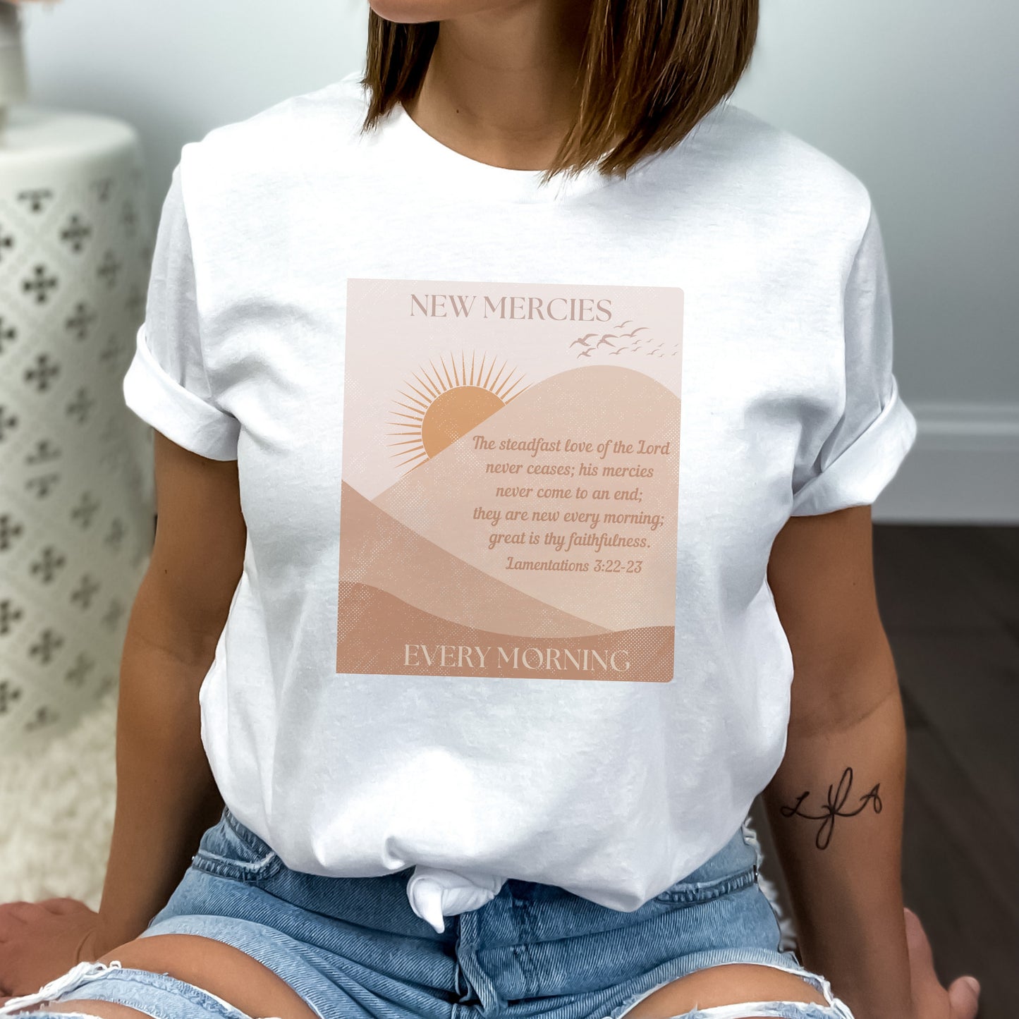 New Mercies Every Morning - Lamentations 3 Bible Verse Shirt | Trendy Boho Christian Shirt