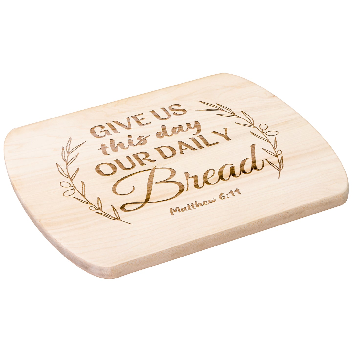 Wooden Cutting Board | Wood Chopping Board Engraved with Bible Verse Matthew 6