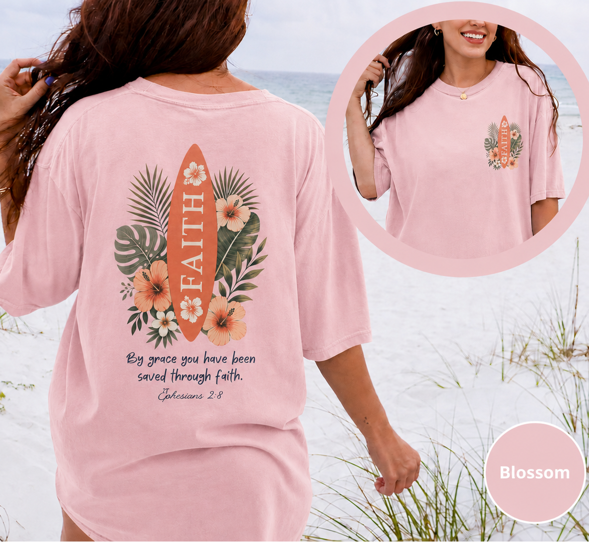 Saved By Grace Through Faith Shirt - Aloha Faith T-Shirt