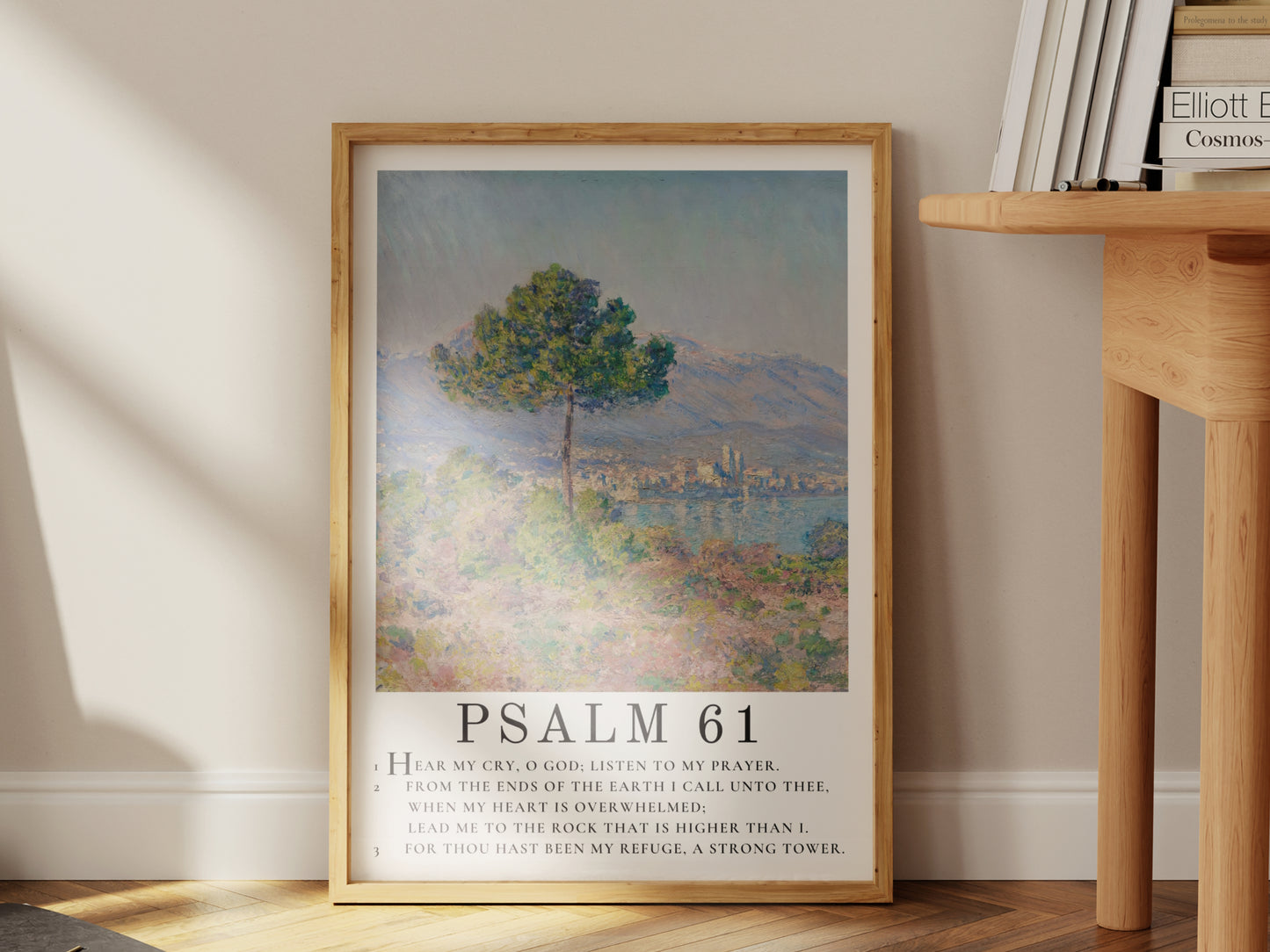Lead Me to The Rock - Psalm 61 | Claude Monet Art with Psalm Scripture - Unframed Art Print