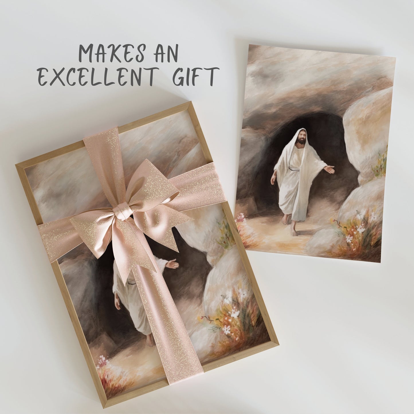 Jesus Is Risen - Easter Wall Art | Christian Home Decor - Unframed Print