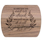 Wooden Cutting Board with Engraved Bible Verse 1 Corinthians 10:31 - Oval Chopping Board