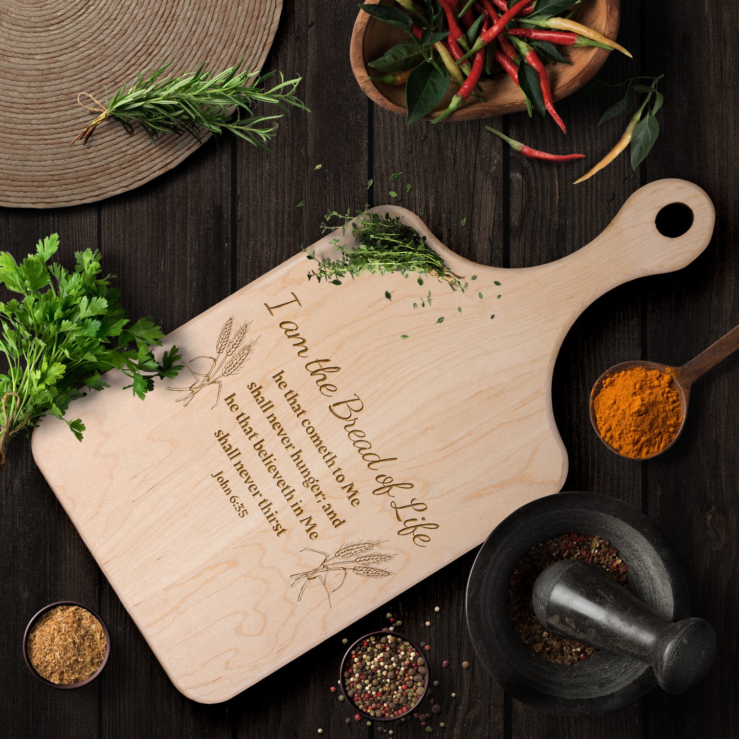 The Bread of Life Cutting Board - Wooden Cutting Board