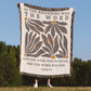 John 1:1 Woven Blanket - In The Beginning Was The Word | Jesus Blanket, Bible Verse Blanket - Cotton Woven Blanket