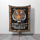Tiger Blanket - Woven Blanket | Be Strong & Courageous - Cotton Throw Blanket
