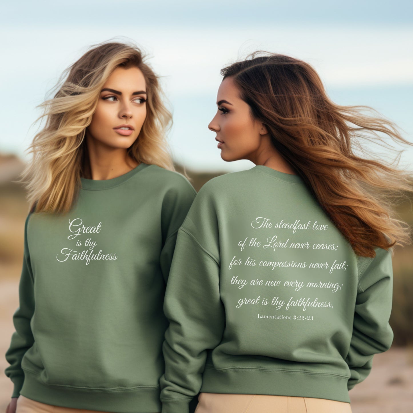 Great is thy Faithfulness Sweatshirt - Lamentations 3 | Comfort Colors Sweatshirt