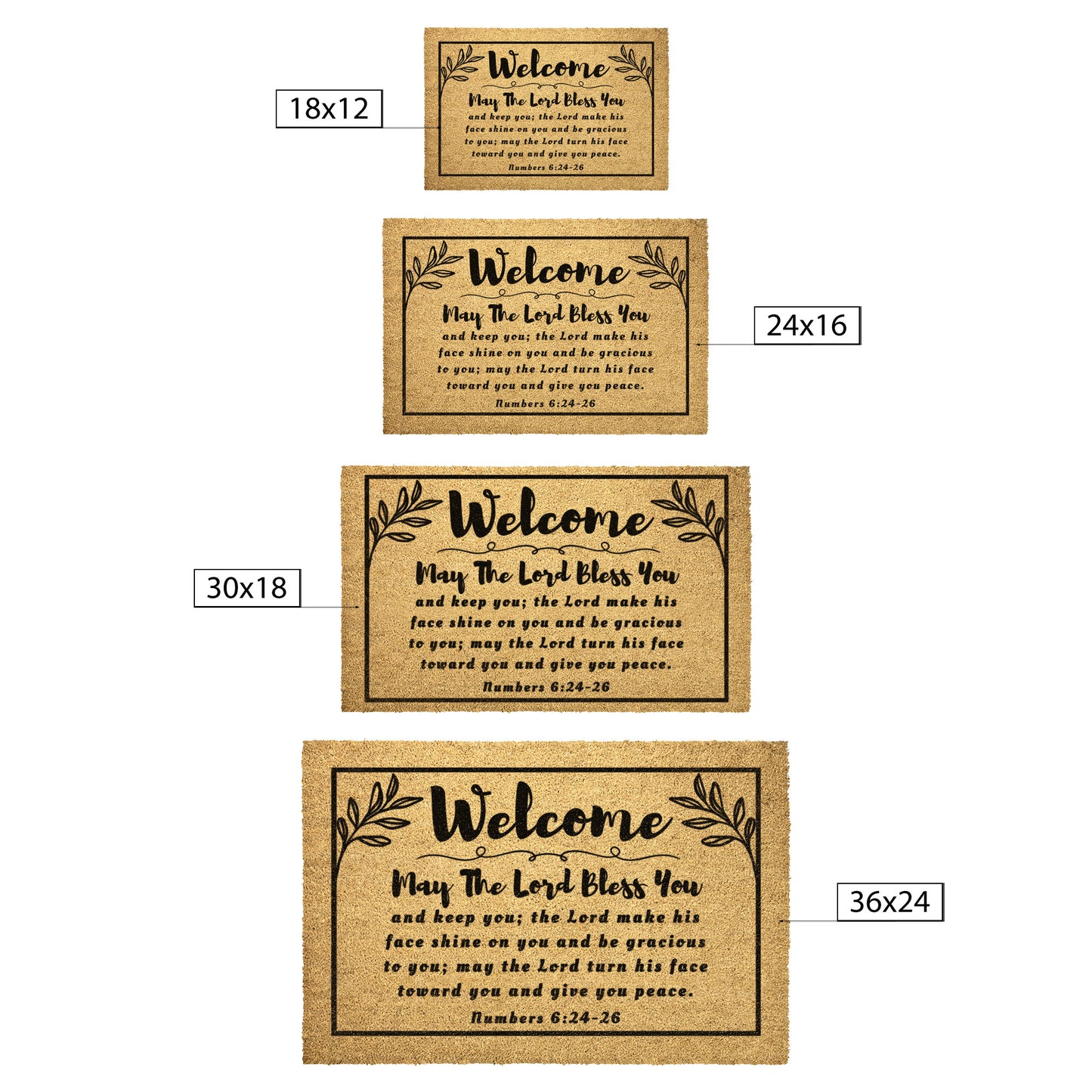 Lord Bless You and Keep You - Welcome Mat