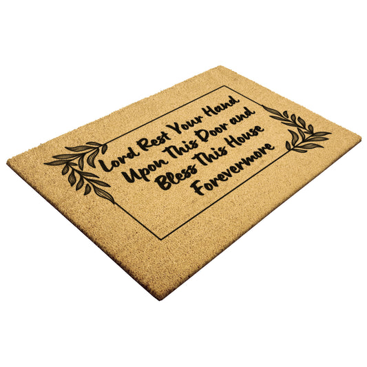 Lord Rest Your Hand Upon This Door - Welcome Mat