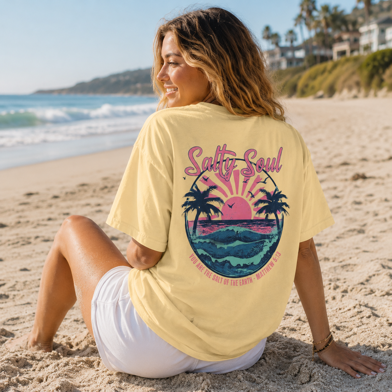 Salty Soul Beach T-Shirt - "You Are the Salt of the Earth" (Matthew 5:13)