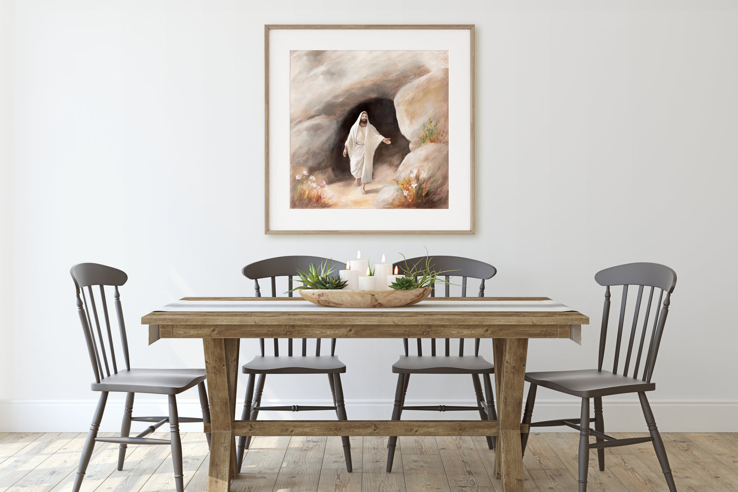 Jesus Is Risen - Easter Wall Art | Christian Home Decor - Unframed Print