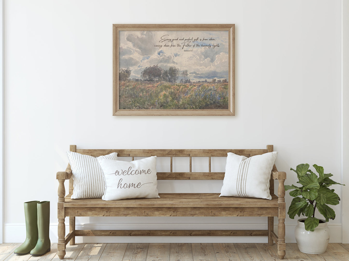 James 1:17 Bible Verse Wall Art-  Every Good and Perfect Gift Is From Above