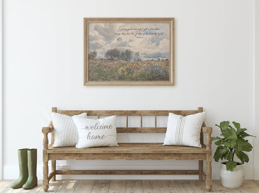 James 1:17 Bible Verse Wall Art- Every Good and Perfect Gift Is From Above