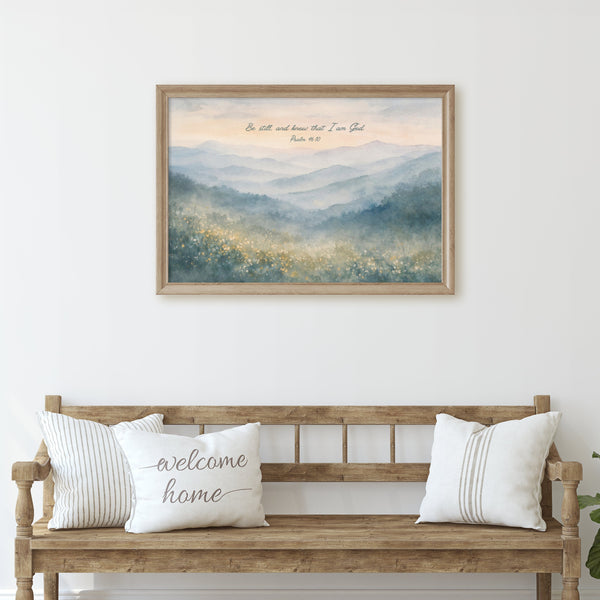 Smoky Mountains Painting Print | Appalachian Mountains Watercolor - Unframed Print Hover