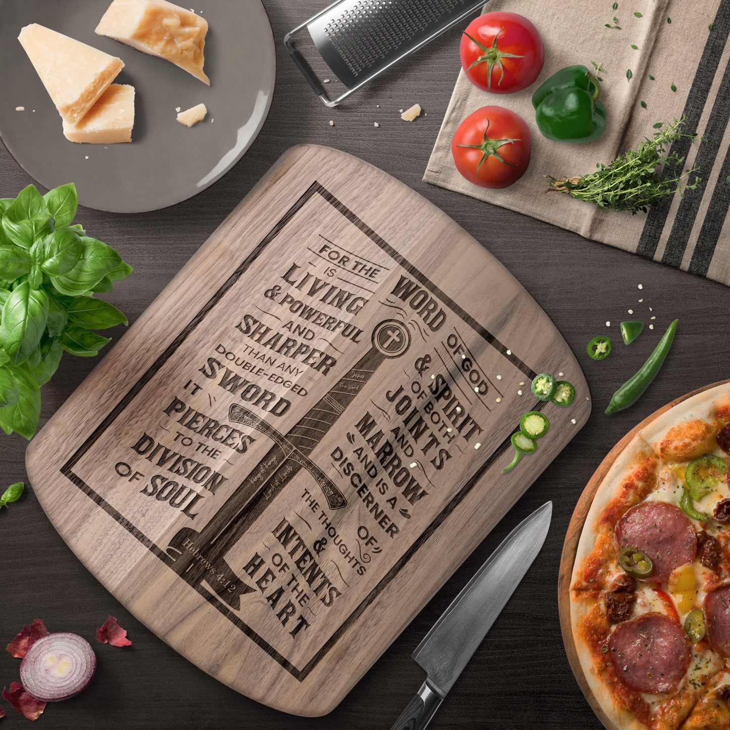 Oval Chopping board - Hebrews 4:12