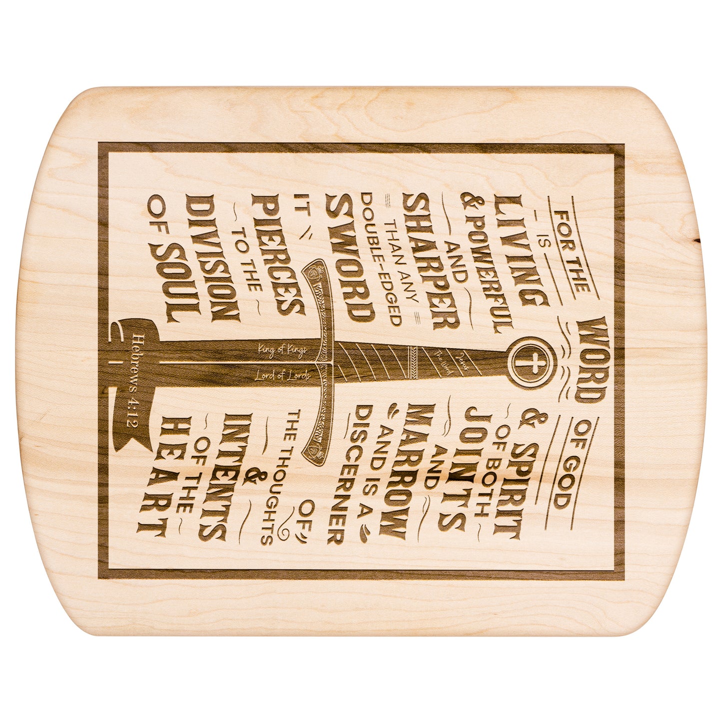 Oval Chopping board - Hebrews 4:12