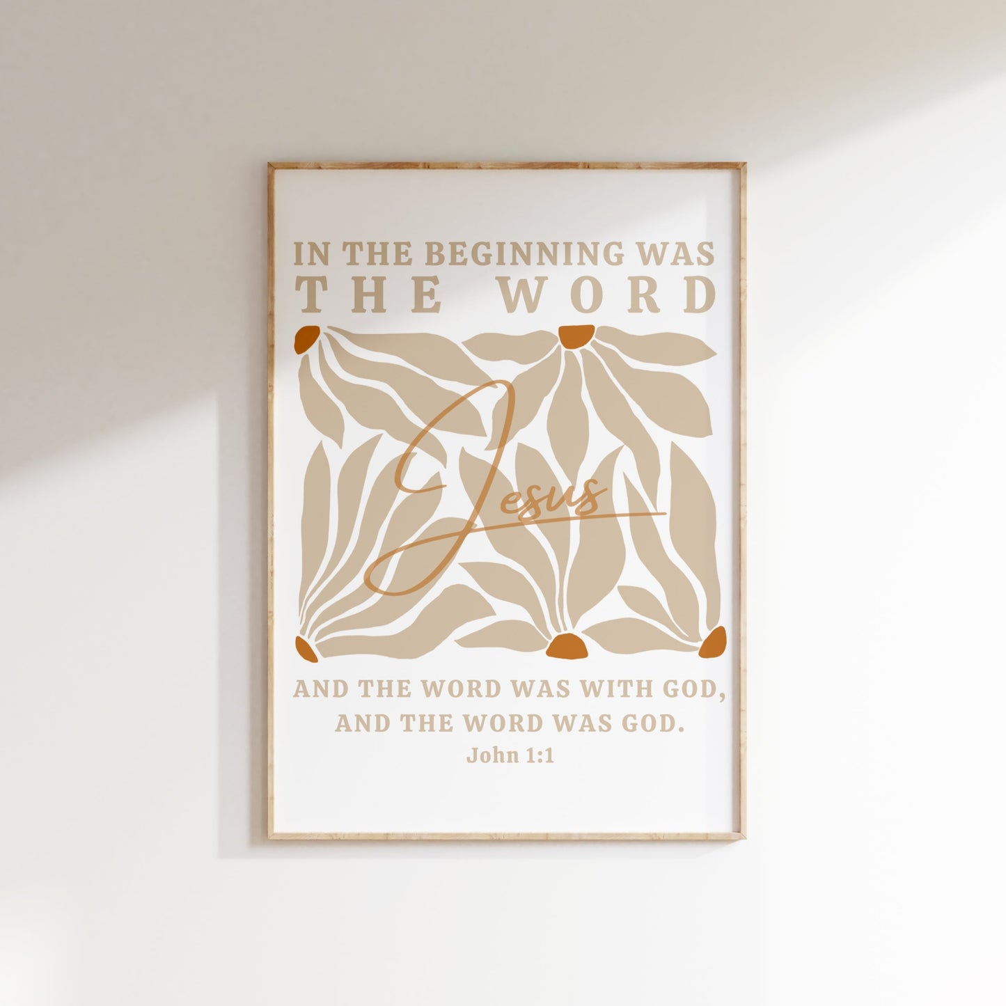 In The Beginning Was The Word, John 1:1 | Jesus Wall Art, Bible Verse Wall Decor, Christian Decor - Unframed Art Print