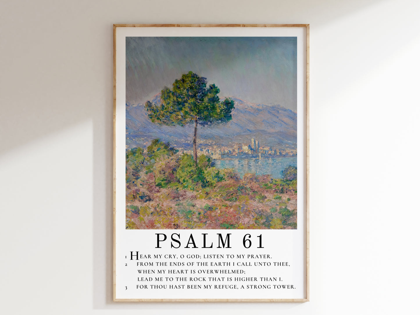 Lead Me to The Rock - Psalm 61 | Claude Monet Art with Psalm Scripture - Unframed Art Print