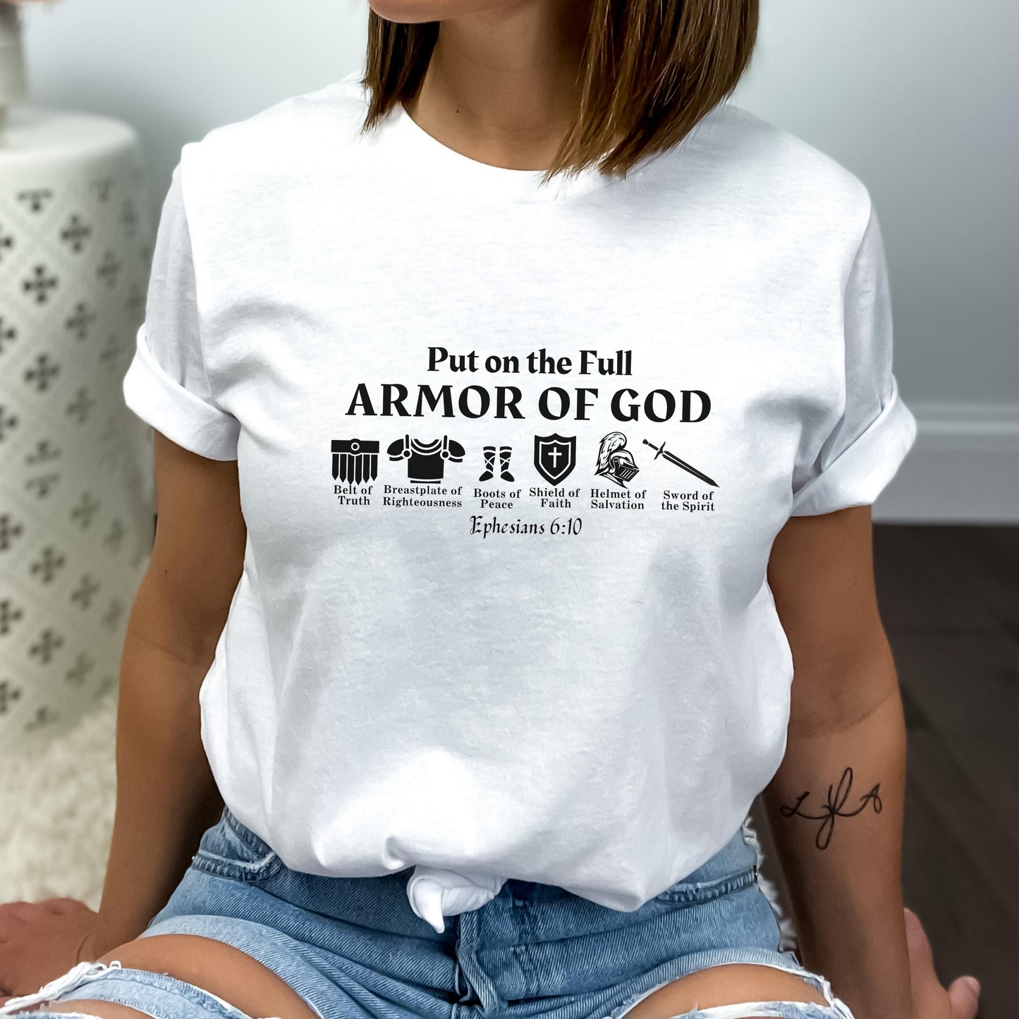 Put on The Full Armor of God T-Shirt - Christian Shirt | Bible Verse Shirt