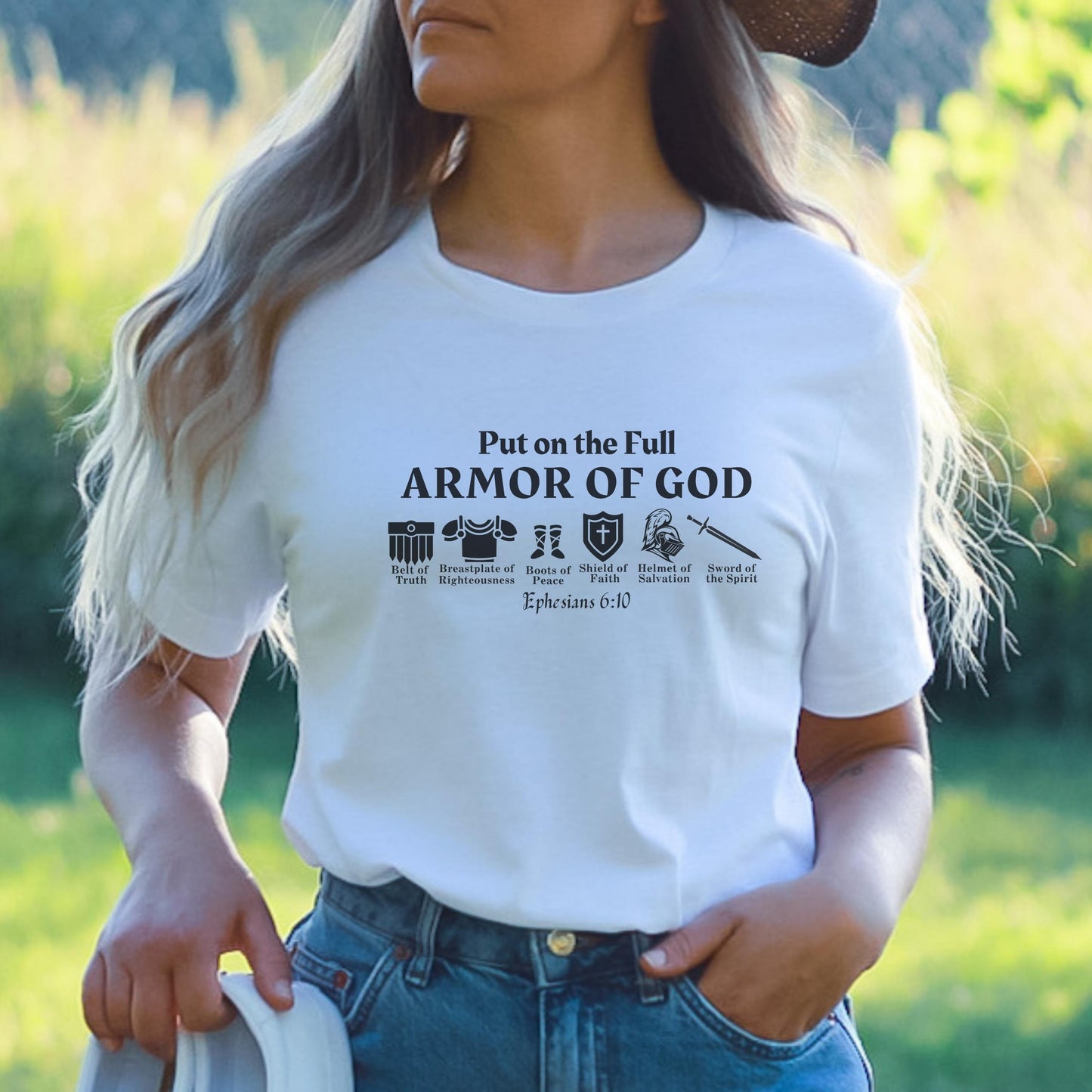 Put on The Full Armor of God T-Shirt - Christian Shirt | Bible Verse Shirt