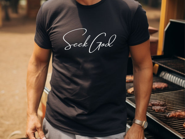 Seek God Christian Shirt | Bible Verse Shirt - Seek First The Kingdom Matthew 6:33 Hover