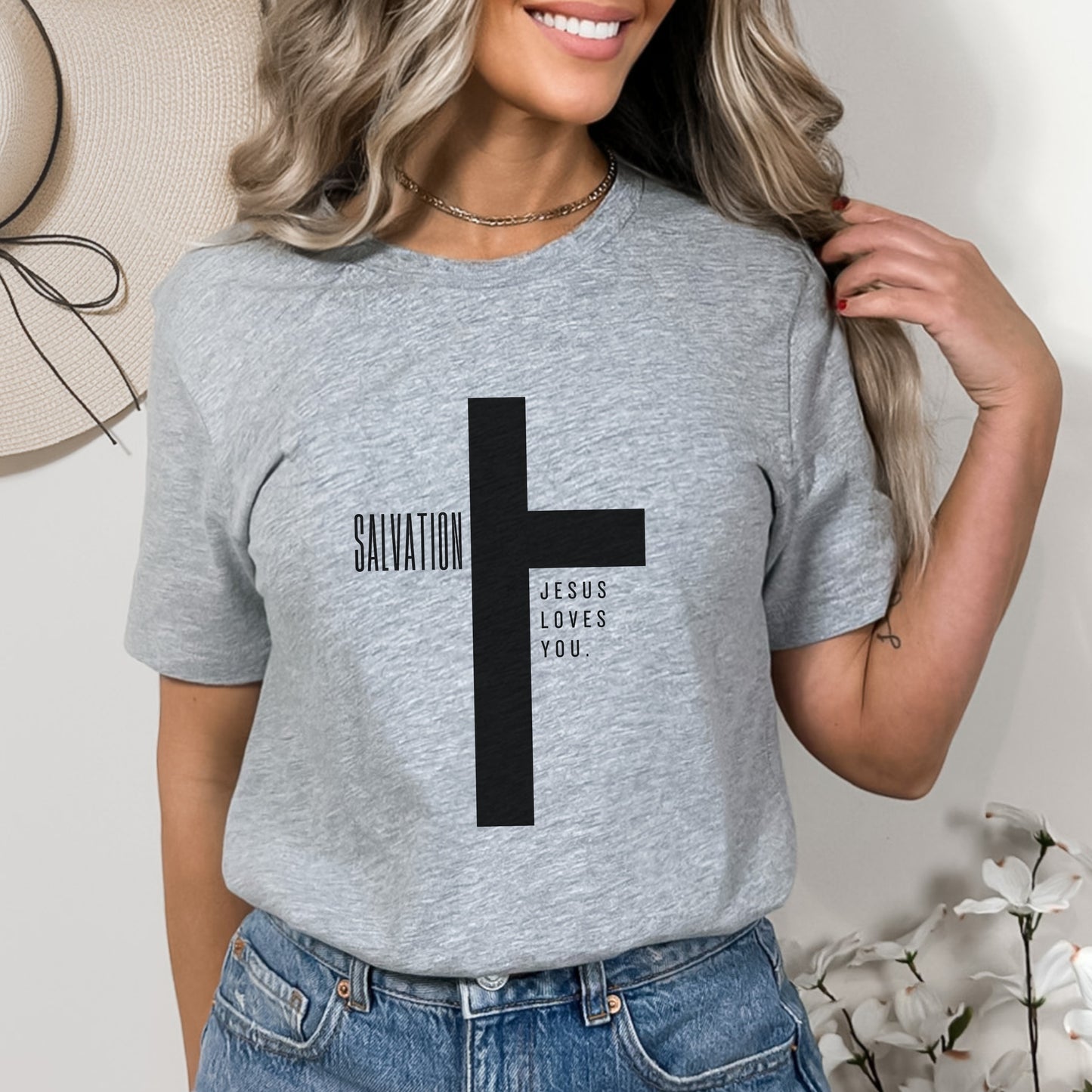 Jesus Shirt | Jesus Loves You T-Shirt - Salvation Christian Cross Shirt