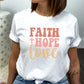 Faith Hope Love Shirt - Christian Shirt | 1 Corinthians 13:13 Bible Verse Shirt Men's Women's Heavy Cotton Tee