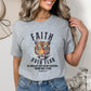 Faith Over Fear Shirt - Tiger Shirt w/ Bible Verse - Whom Shall I Fear Psalm 27:1