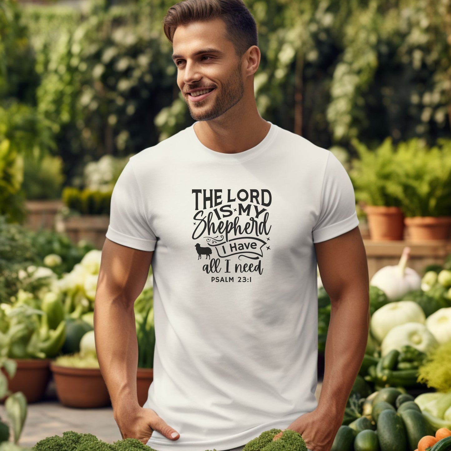 The Lord Is My Shepherd - Psalm 23 Bible Verse Shirt