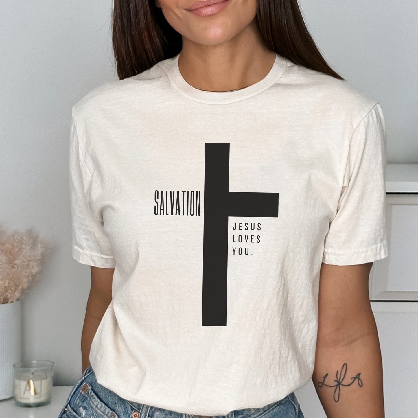 Jesus Shirt | Jesus Loves You T-Shirt - Salvation Christian Cross Shirt