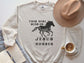 Horse Sweatshirt - This Girl Runs On Jesus and Horses Crewneck Sweatshirt