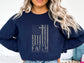 American Flag Sweatshirt - Faith Over Fear Sweater | Patriotic Sweatshirt, USA Flag Sweater