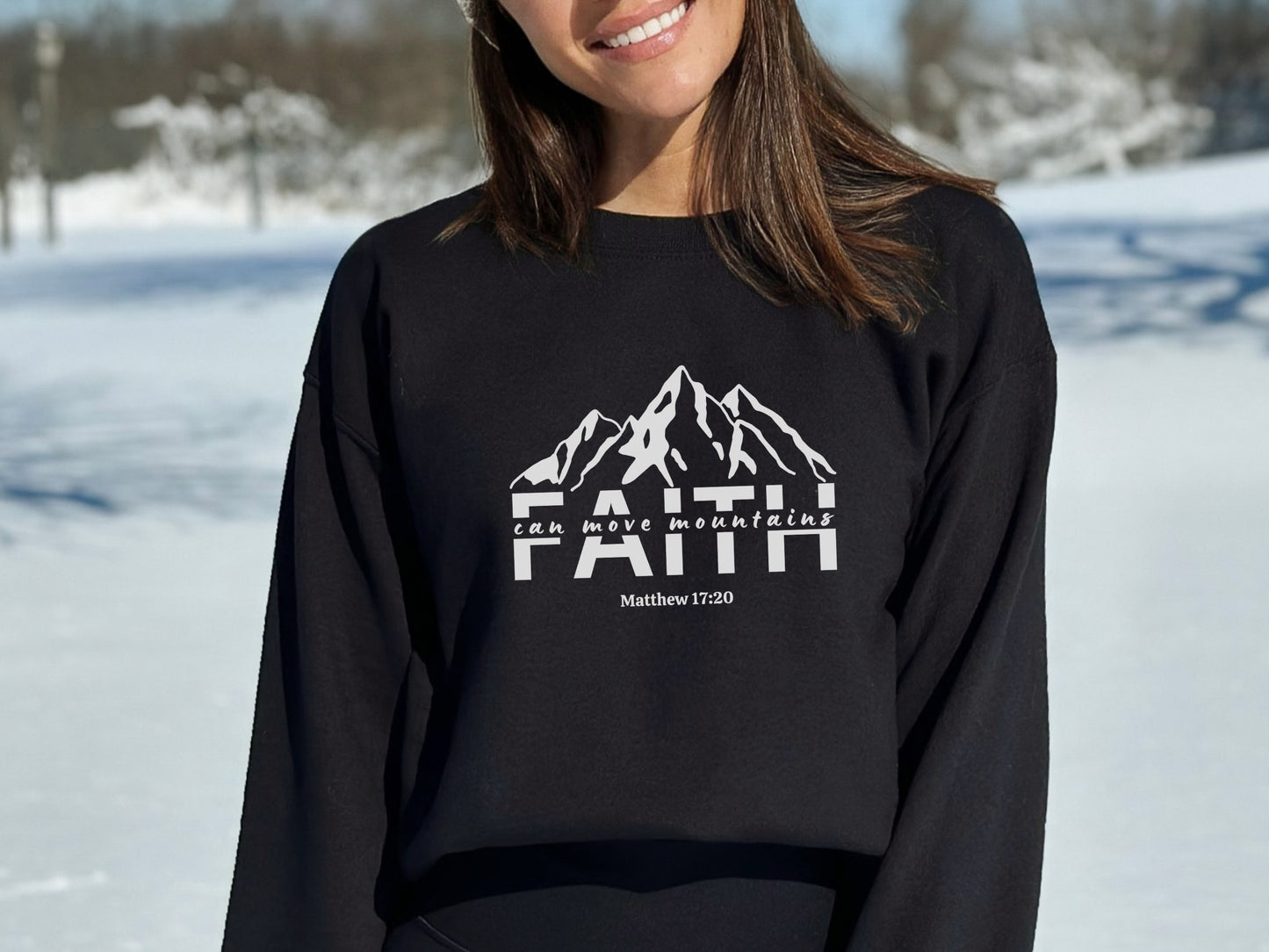 Faith Can Move Mountains Sweatshirt | Faith Sweatshirt