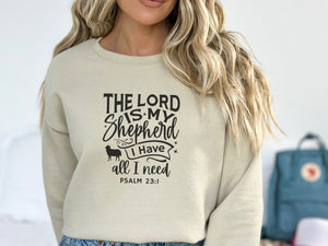 The Lord Is My Shepherd - Psalm 23 Bible Verse Sweater
