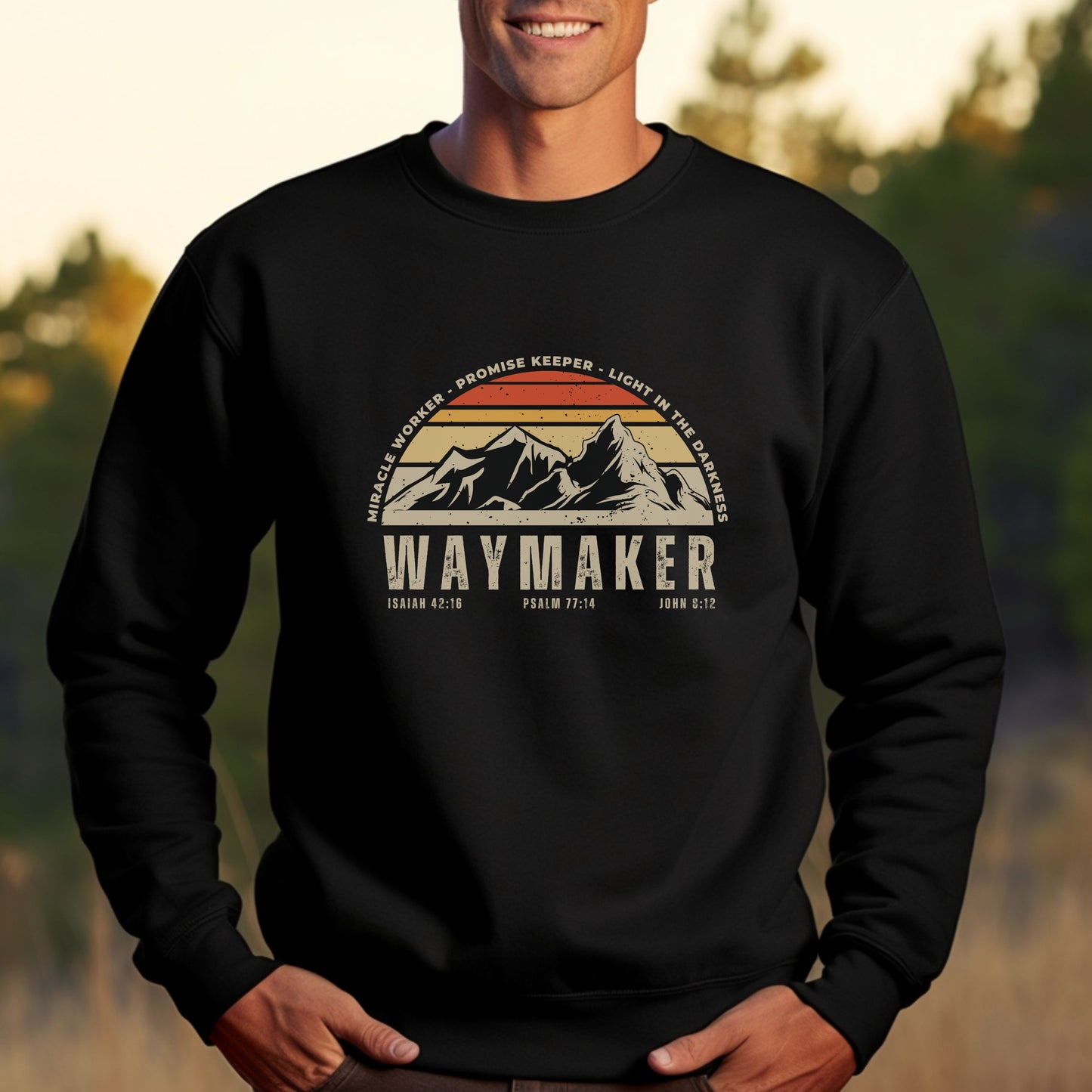 WAYMAKER - Miracle Worker Promise Keeper Sweatshirt | Christian Sweater for Men/Women