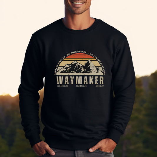 WAYMAKER - Miracle Worker Promise Keeper Sweatshirt | Christian Sweater for Men/Women