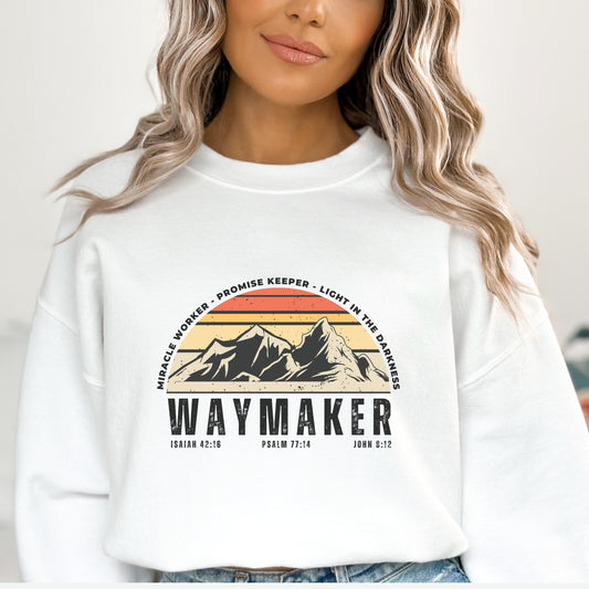 WAYMAKER - Miracle Worker Promise Keeper Sweatshirt | Christian Sweater for Men/Women