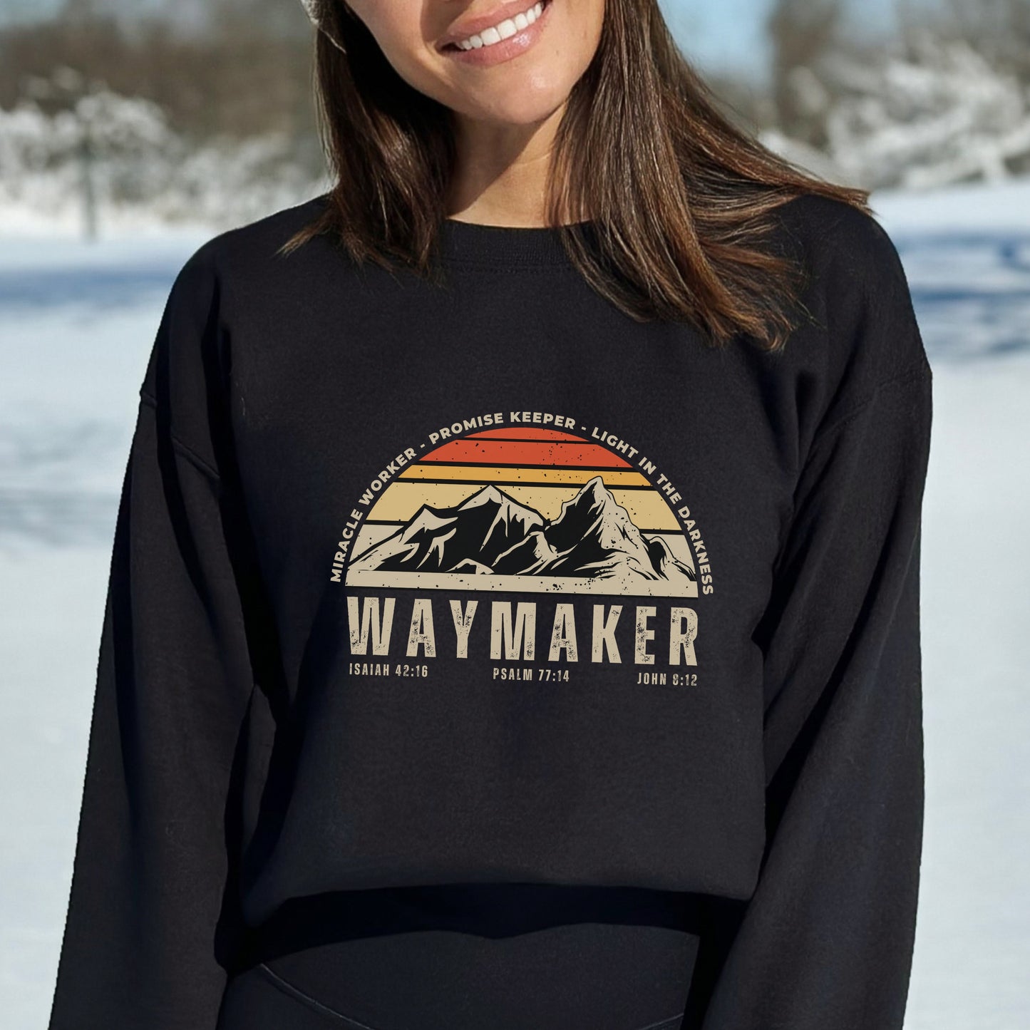 WAYMAKER - Miracle Worker Promise Keeper Sweatshirt | Christian Sweater for Men/Women