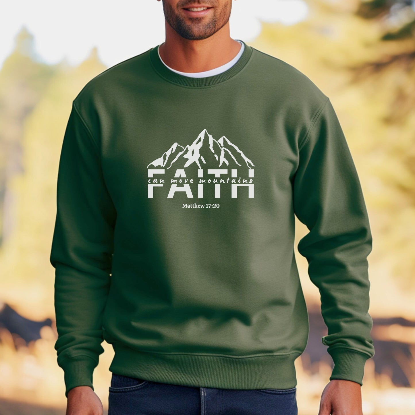 Faith Can Move Mountains Sweatshirt | Faith Sweatshirt