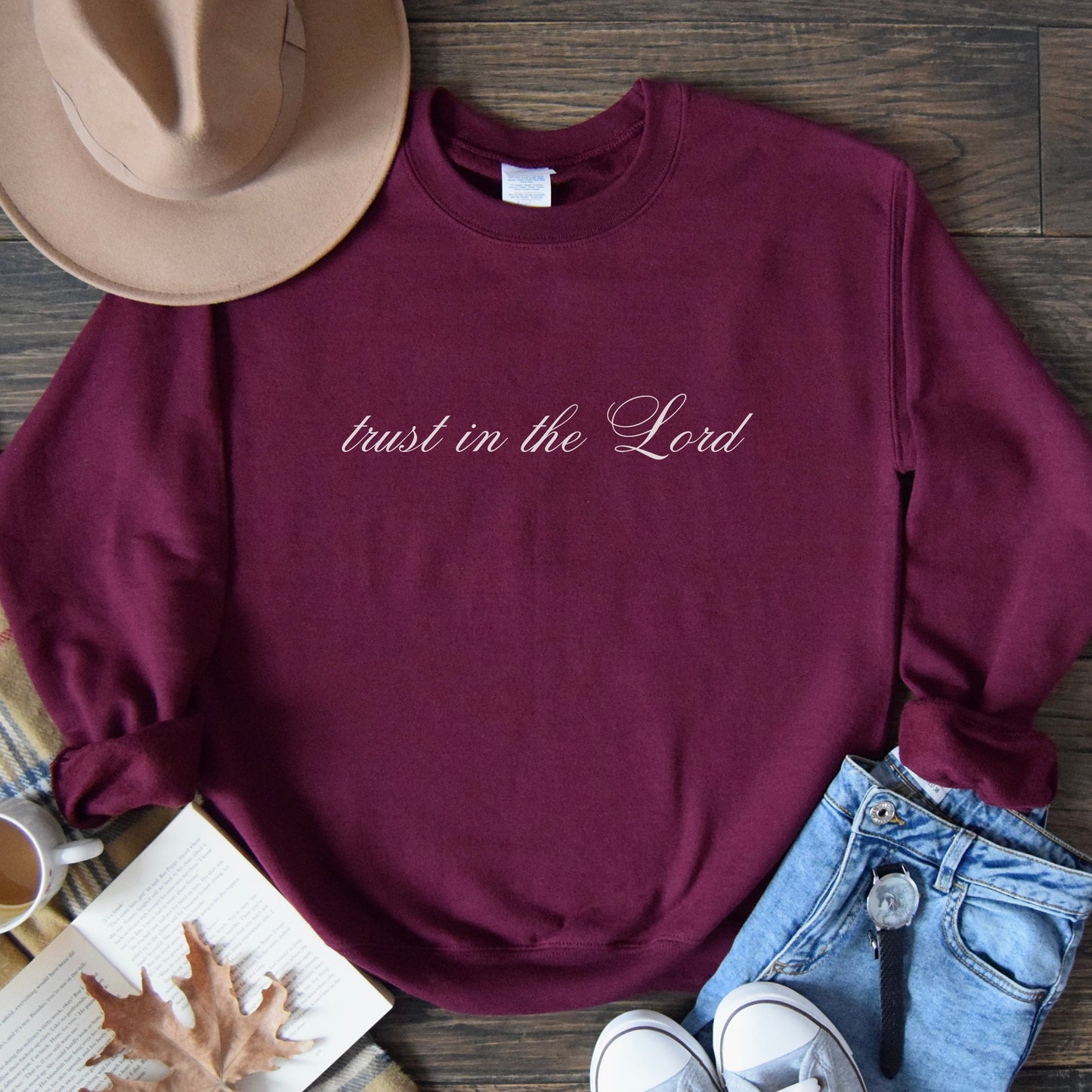 Trust in the Lord Sweatshirt - Proverbs 3:5-6 | Bible Verse Sweatshirt