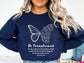 Be Transformed Romans 12:2 - Christian Sweater | Butterfly Sweatshirt, Floral Butterfly Crewneck Sweater