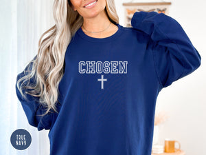 Chosen Sweatshirt - Christian Comfort Colors Sweatshirt | Bible Verse Sweater