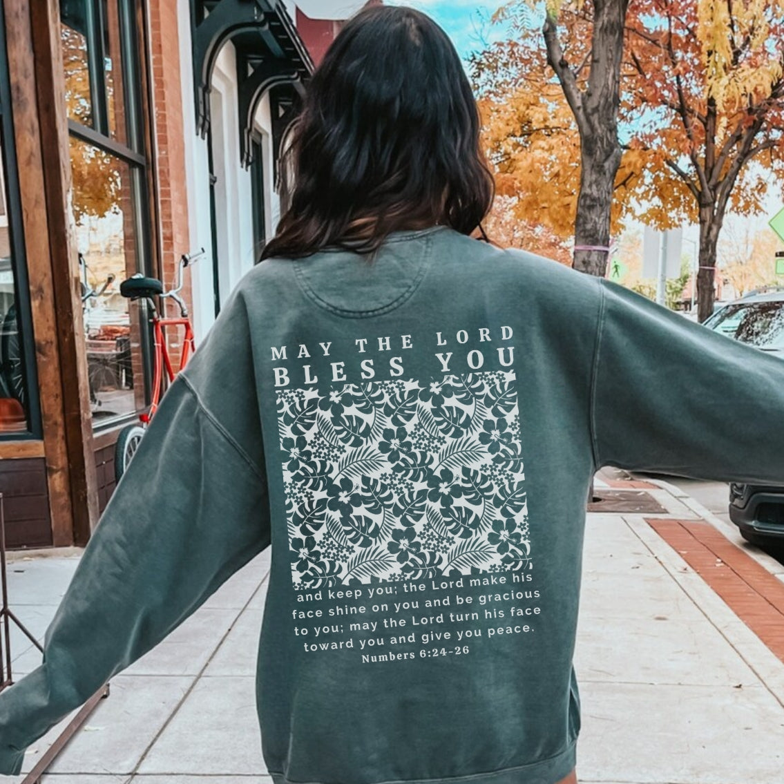 The Lord Bless You Sweatshirt | Comfort Colors Dyed Sweatshirt | Scripture Bible Verse Sweater