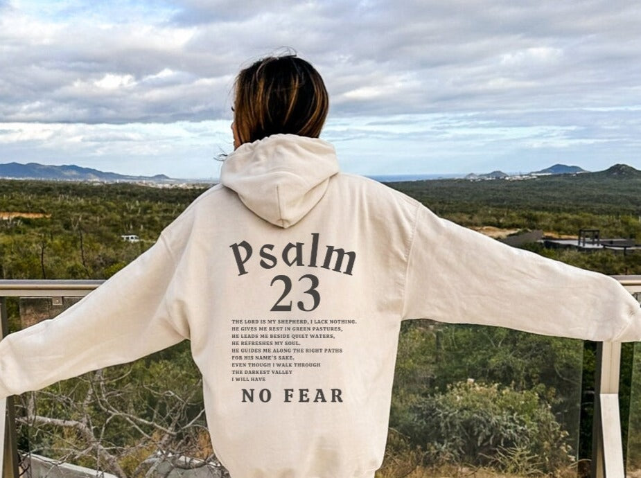 The Lord Is My Shepherd Hoodie - Psalm 23 Hooded Sweatshirt
